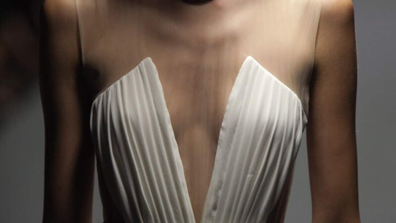 A model on the catwalk