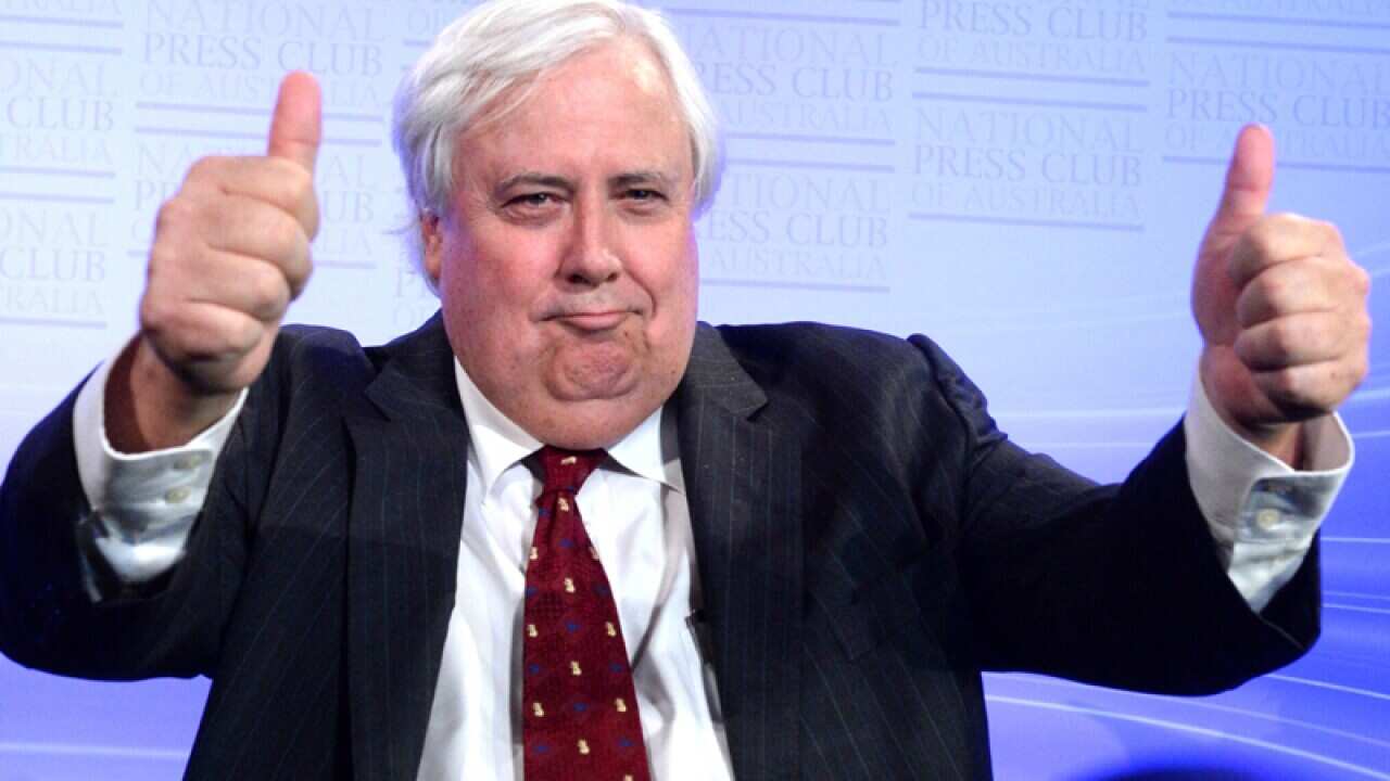 Palmer United Party leader Clive Palmer speaking