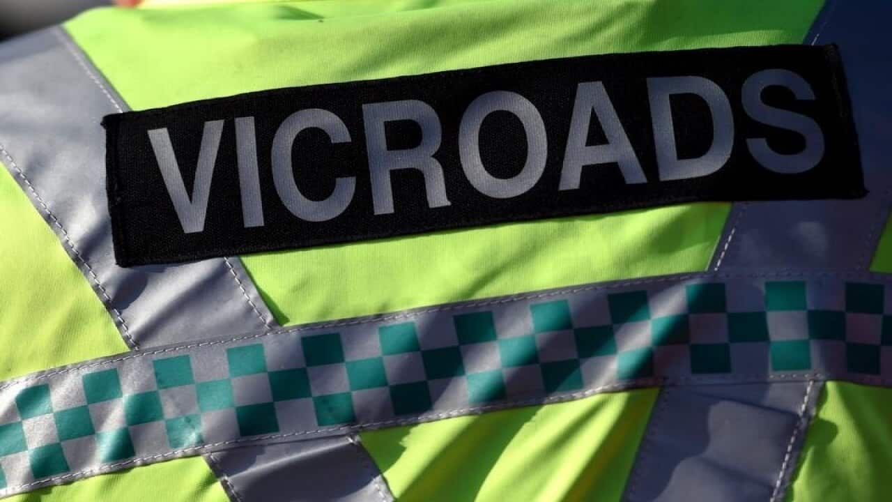 Vicroads logon on hi-vis vest
