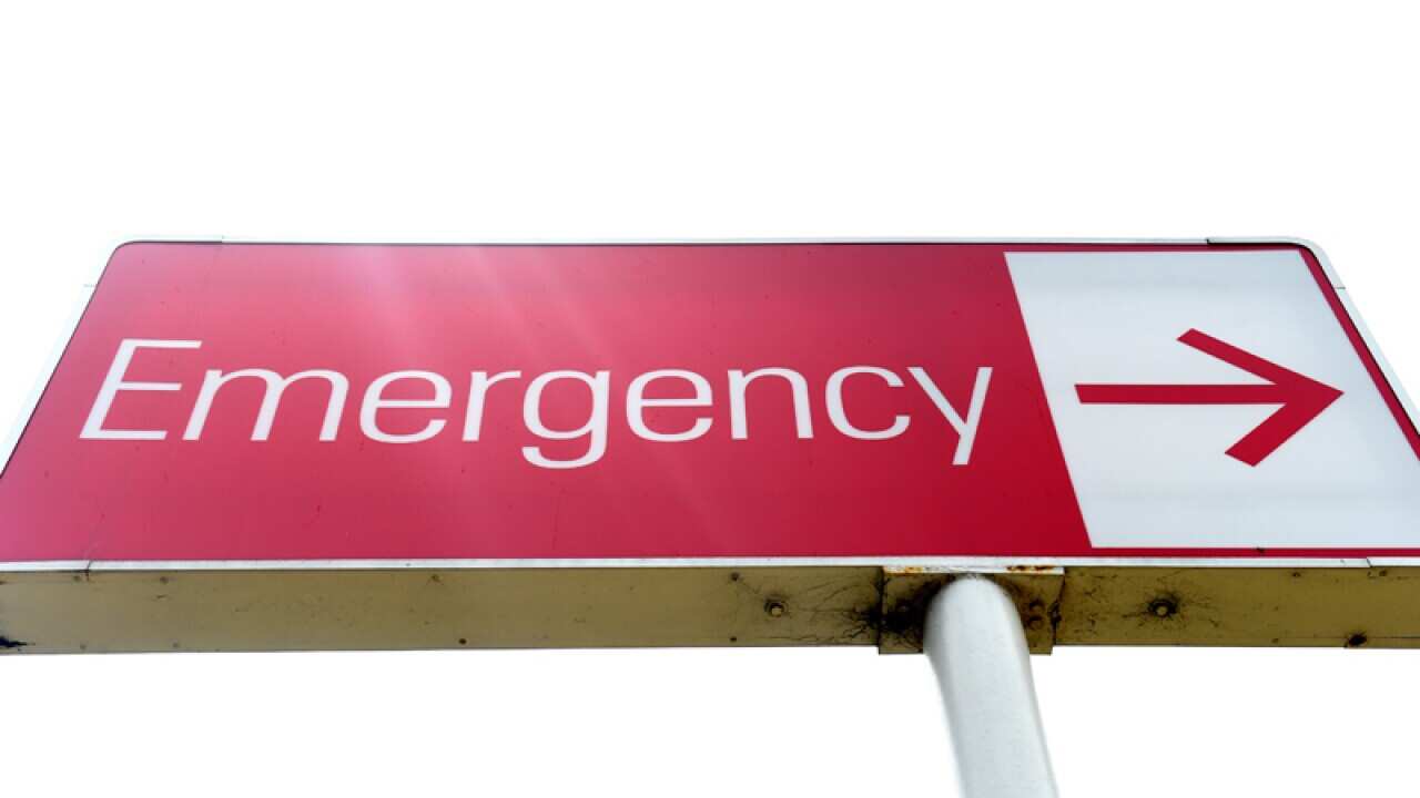 An emergency department sign