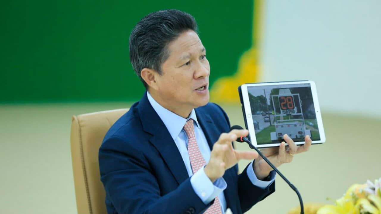 Cambodia Minister of Public Works and Transport Sun Chanthol