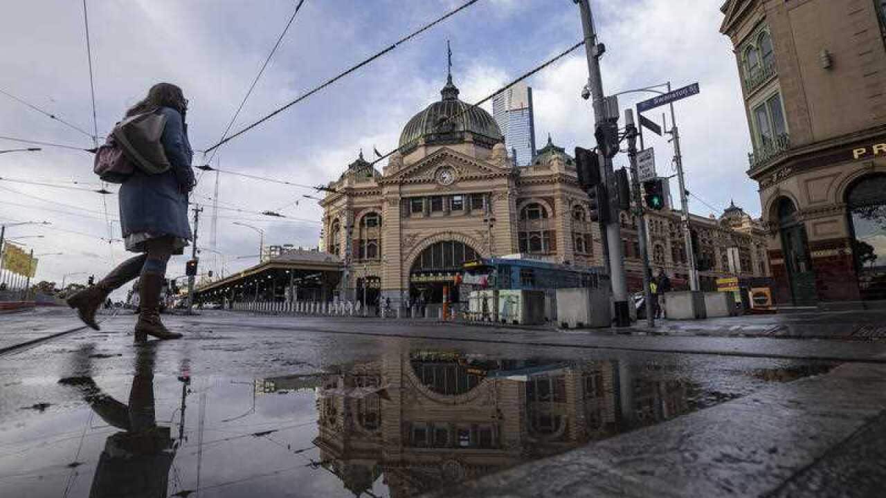 A quiet Flinders Street is seen in Melbourne, Wednesday, 9 June, 2021