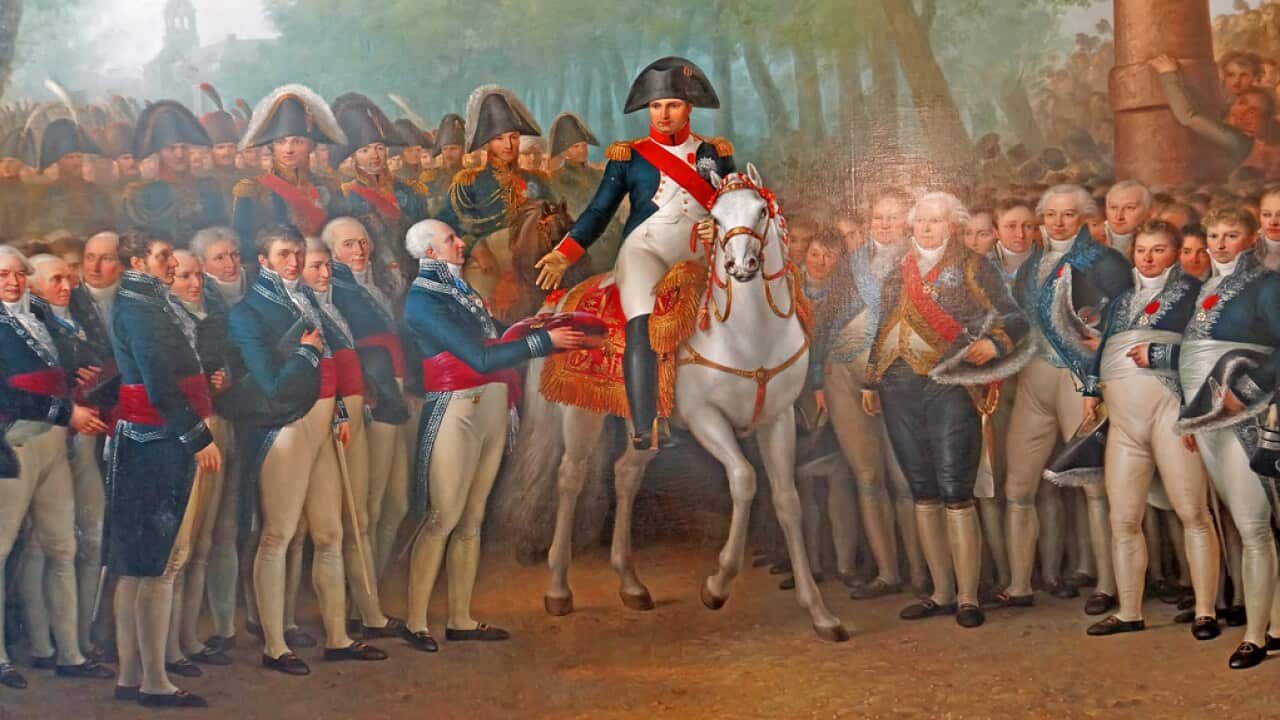 "Netherlands-4426 - Arrival of Napoleon at Amsterdam" by archer10 (Dennis) is licensed under CC BY-SA 2.0