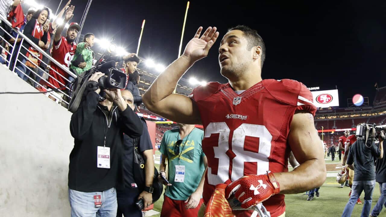 San Francisco 49ers running back Jarryd Hayne