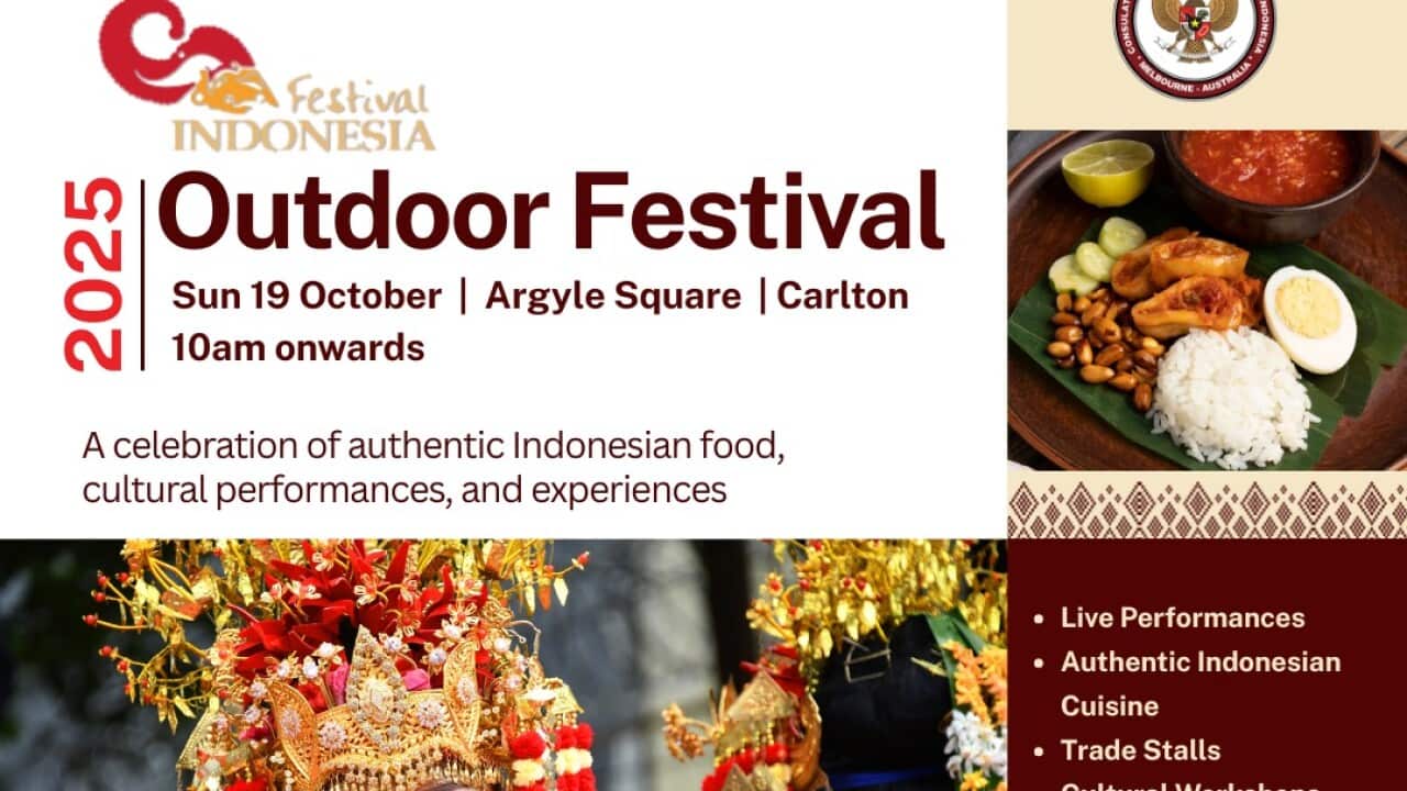 Official flyer of Indonesian Festival 2025 –  Melbourne 17, 19 & 20 October. Courtesy: Indonesian Festival 2025.