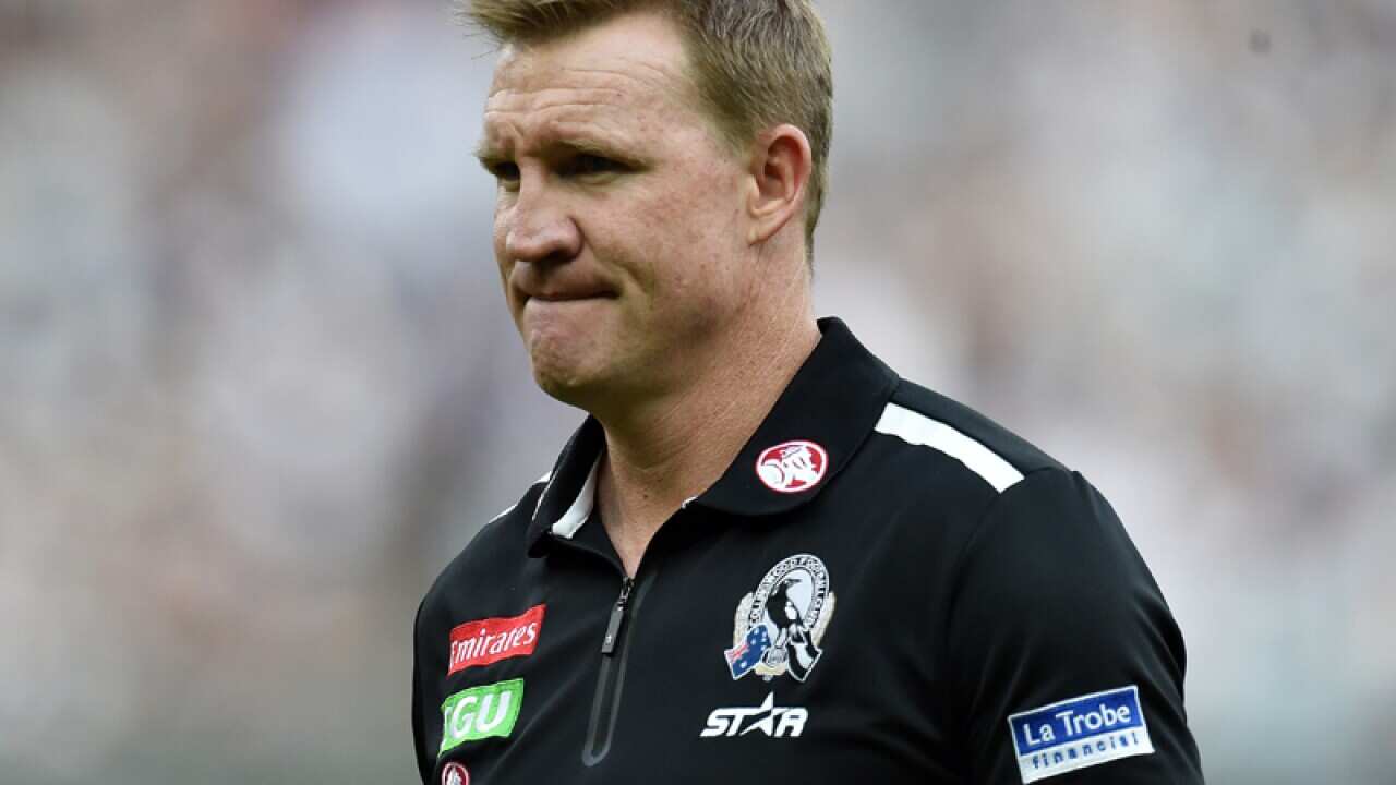 Coach Nathan Buckley of the Magpies