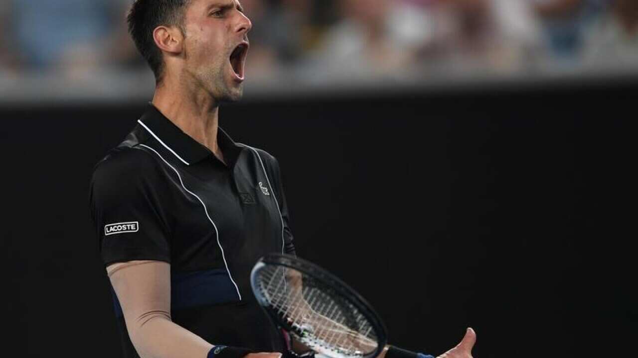Novak Djokovic of Serbia