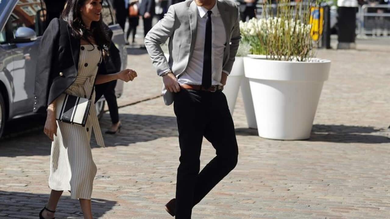 File image of Britain's Prince Harry and Meghan Markle.