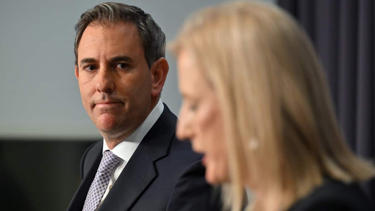 Treasurer Jim Chalmers and Minister for Finance Katy Gallagher at a press conference at Parliament House in Canberra, Monday, September 29, 2025