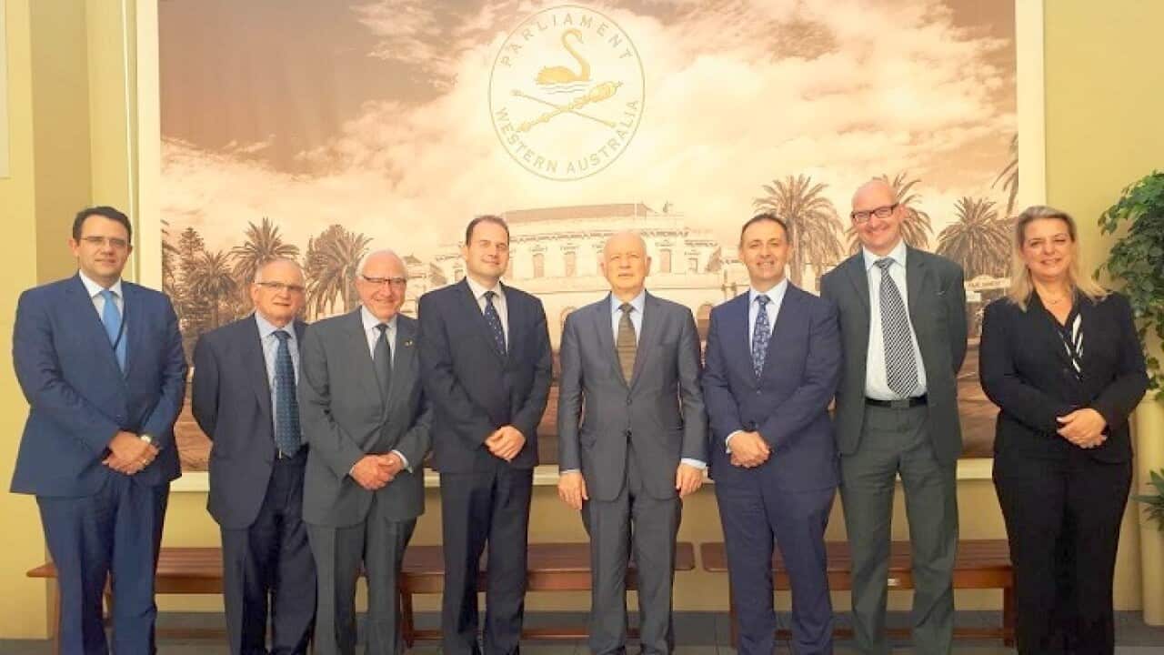 Greek minister of Economy Dimitrios Papadimitriou in Perth, WA
