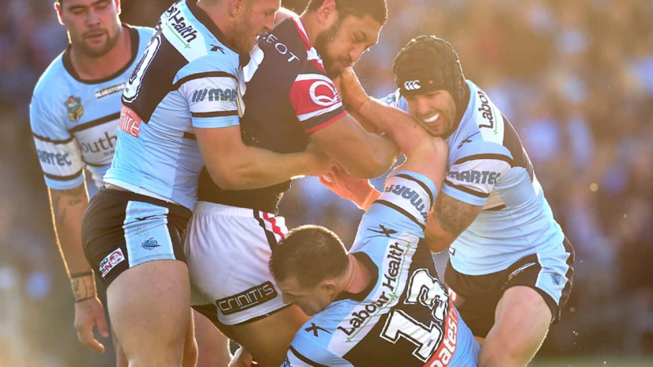 The Sharks and the Roosters at Remondis Stadium