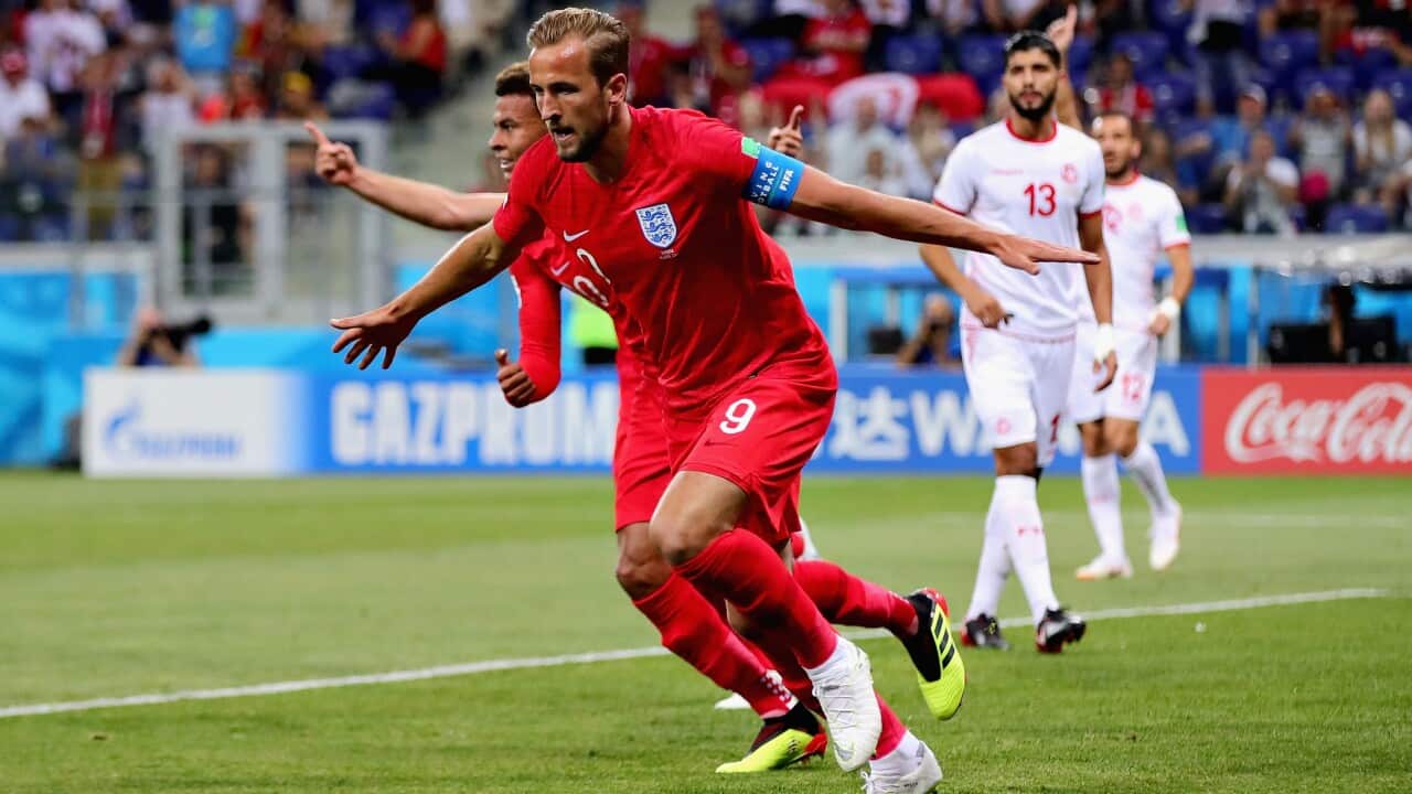 Nabil Maaloul Harry Kane England Tunisia 2018 FIFA World Cup