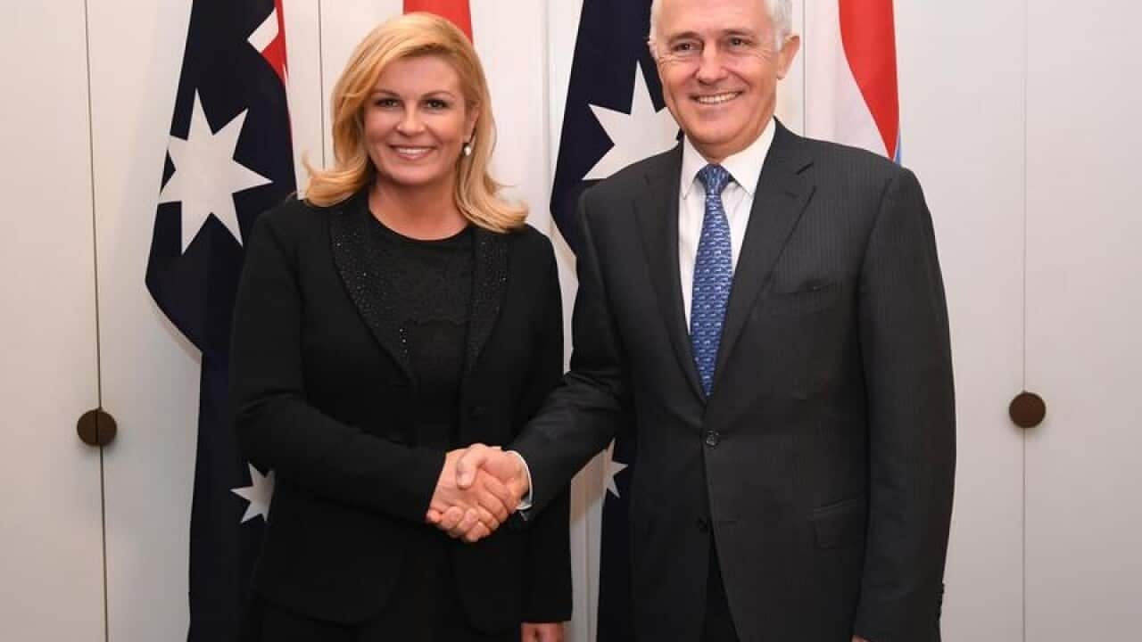 Malcolm Turnbull and Croatian President Kolinda Grabar-Kitarovic