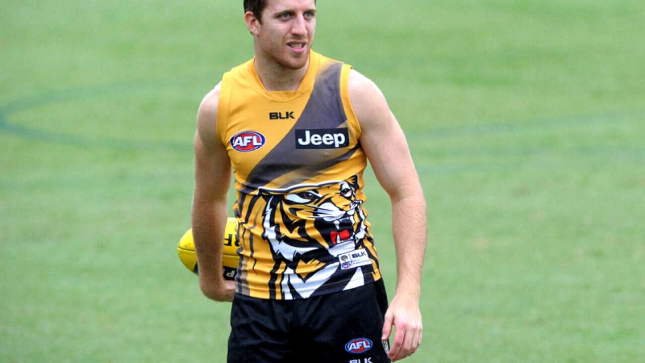 Richmond player Reece Conca trains