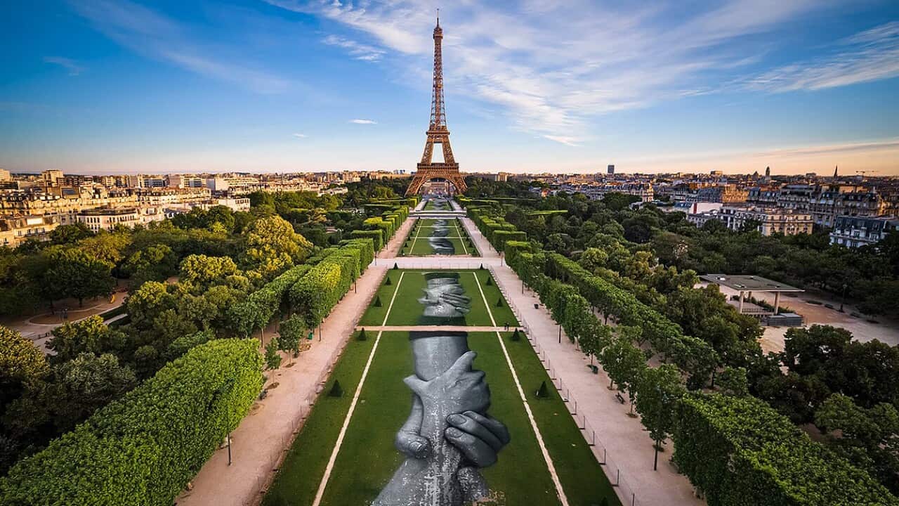 Beyond Walls by French artist Saype