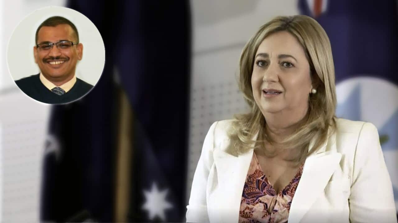 Annastacia Palaszczuk, who served as Queensland's premier since 2015, announces retirement from Queensland parliament; Inset: Ramanathan Karuppaiah