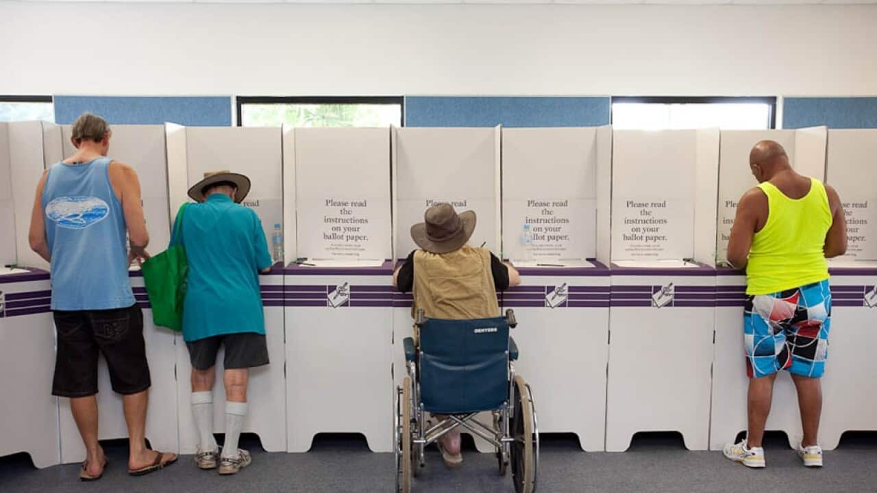 People in Darwin filling in their ballot papers at the last election (Suppled - AEC).jpg