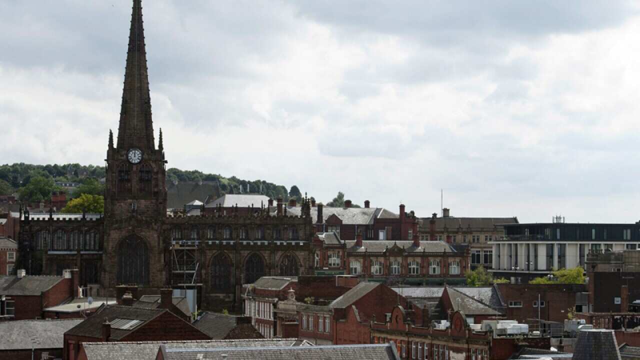 A general view over Rotherham, Yorkshire, Britain