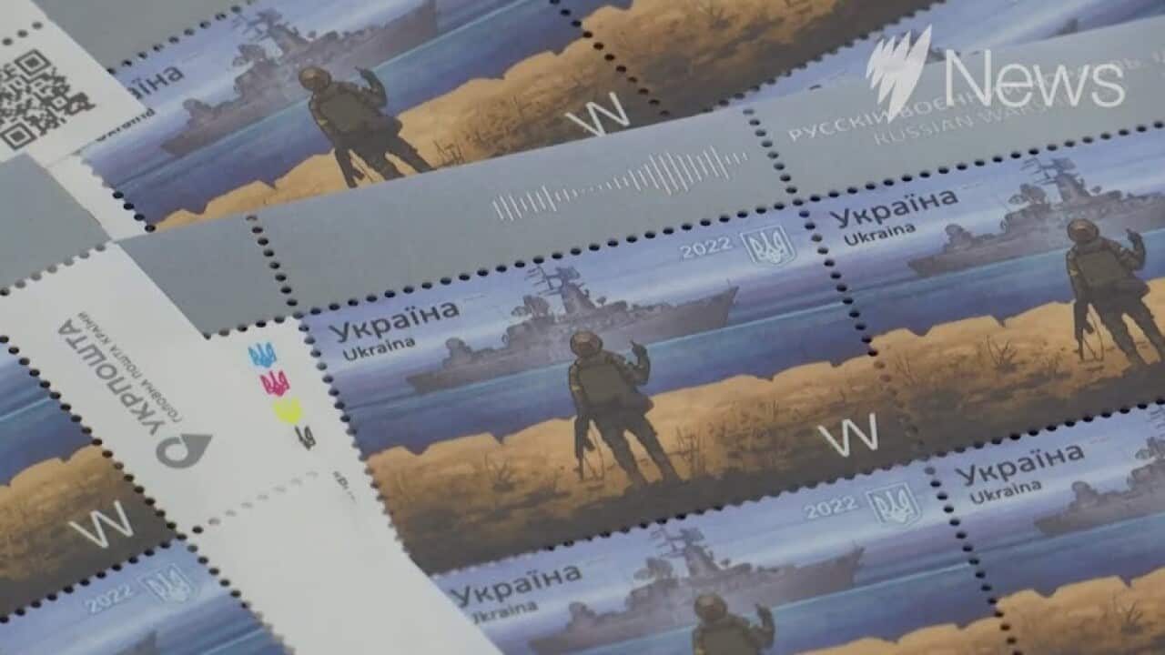 Huge queues form outside Kyiv post office for Snake Island stamp