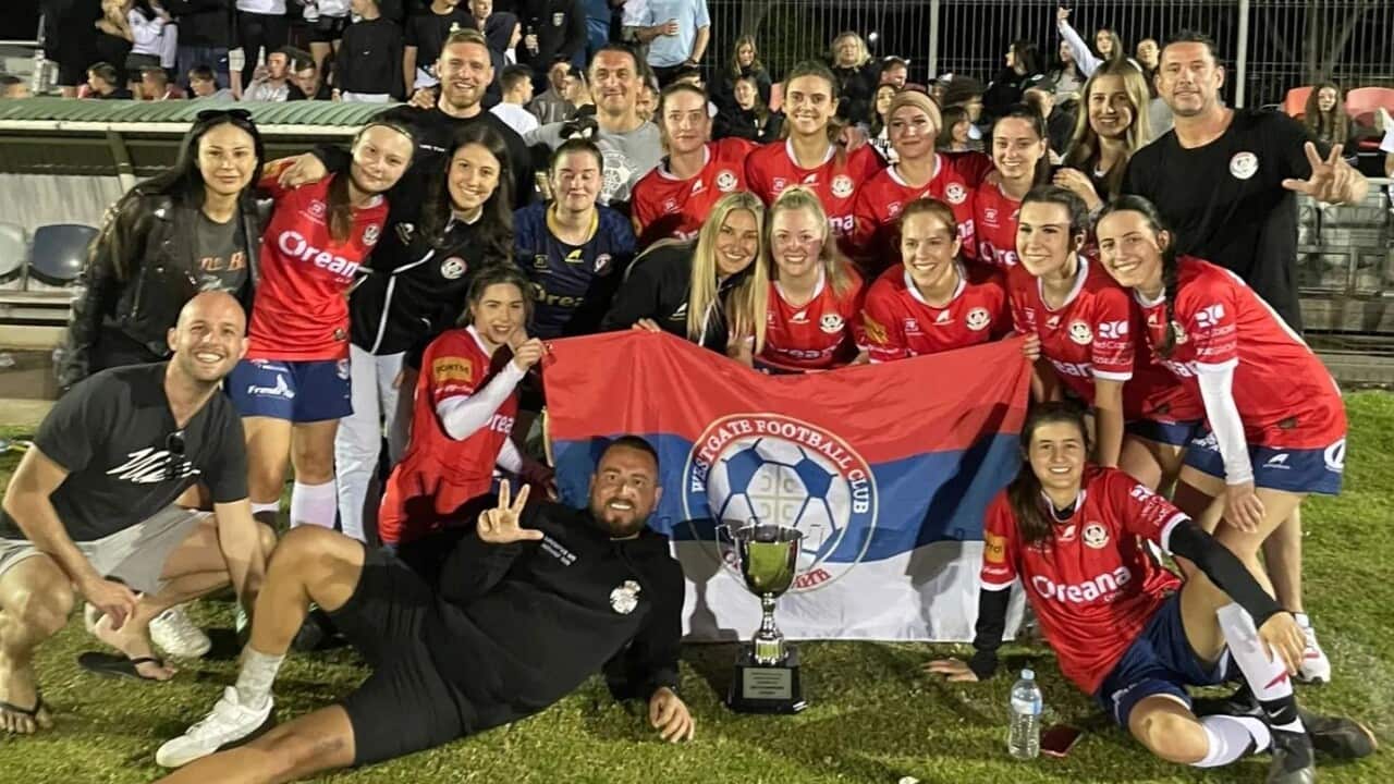 FC Westgate Sindjelic women's team after winning the Karadjordje Cup 2022