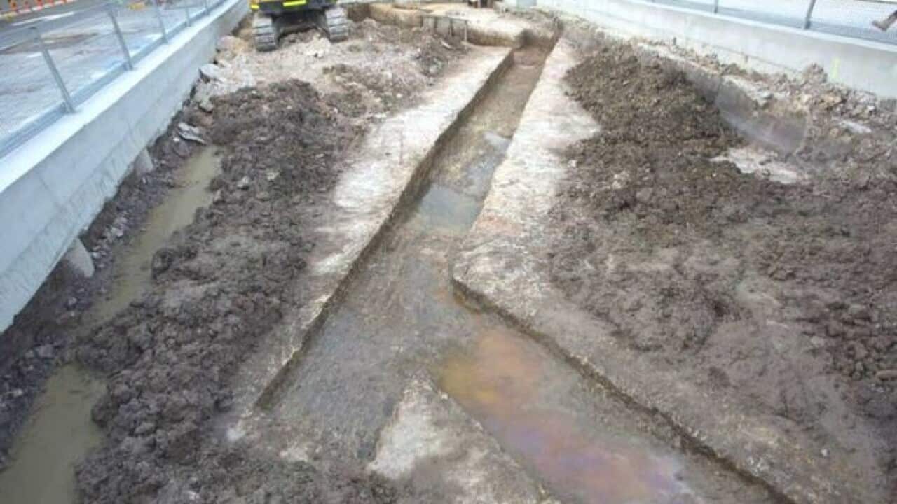 A zig-zag trench unearthed in Randwick
