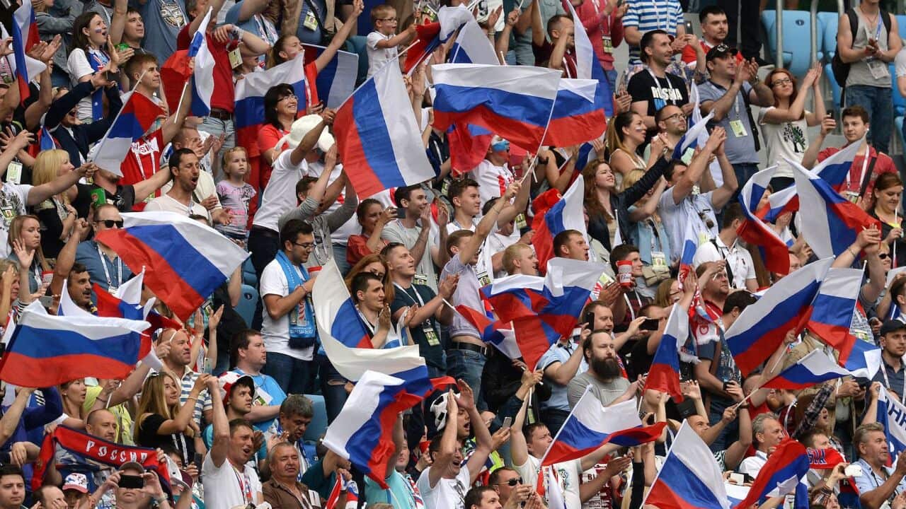 Russia supporters at Confederations cup