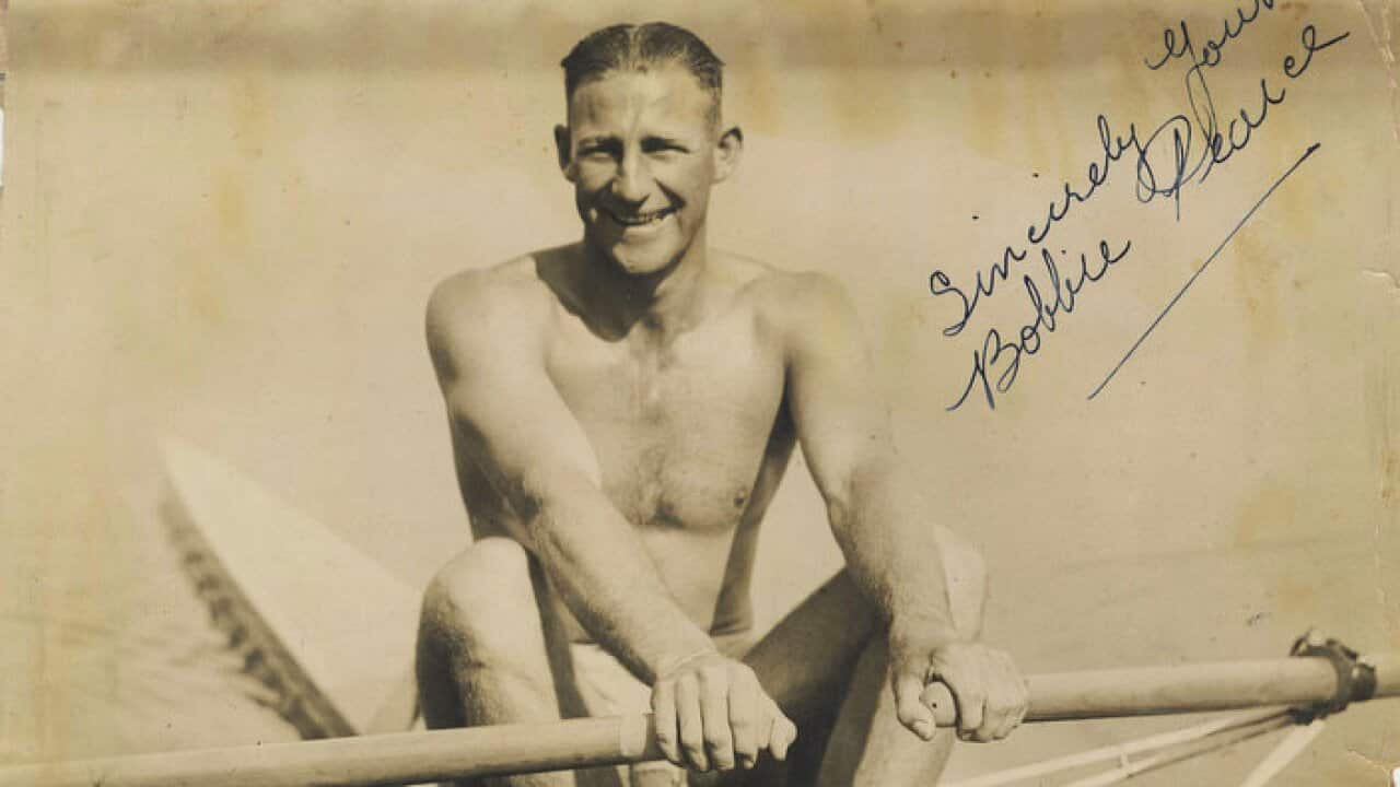 Australian rower Bobby Pearce at the British Empire Games(AAP Image/Bonhams)