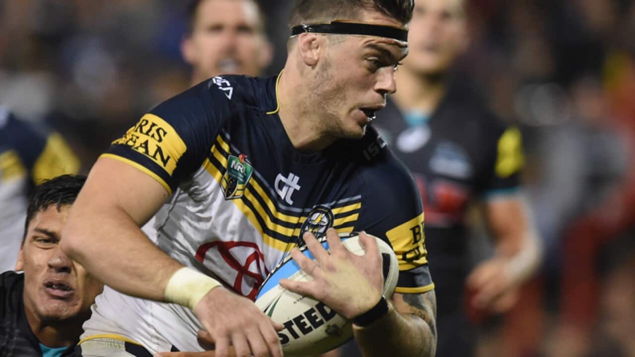 Cowboys player Ethan Lowe