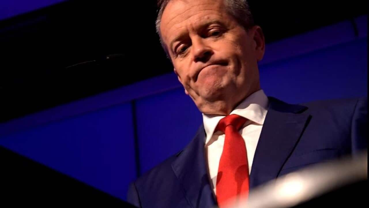 Opposition leader Bill Shorten speaks at a conference.