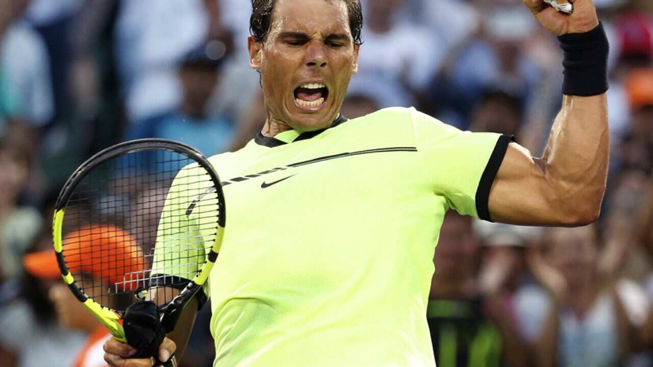 Rafael Nadal of Spain at the Miami Open