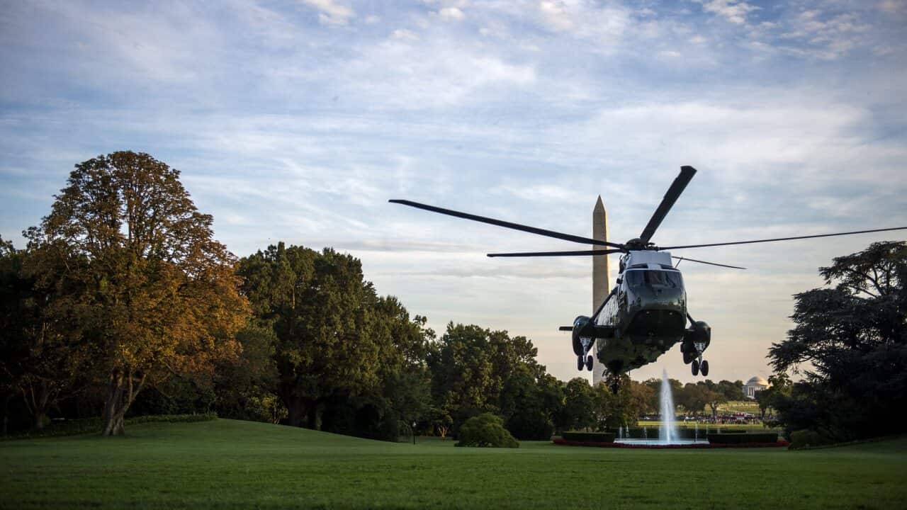US President Barack Obama helicopter