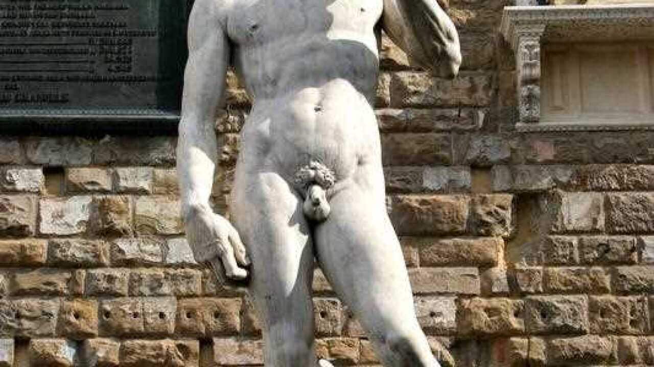 Replica of Michaelangelo's statue of David in the Piazza della Signoria, Florence, Italy Date: 2007. (AAP)