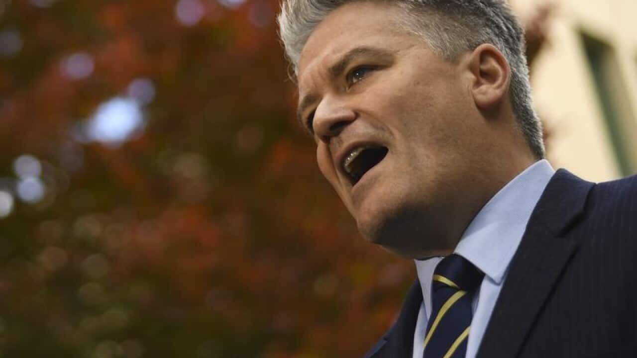 A file image of Australian Finance Minister Mathias Cormann.