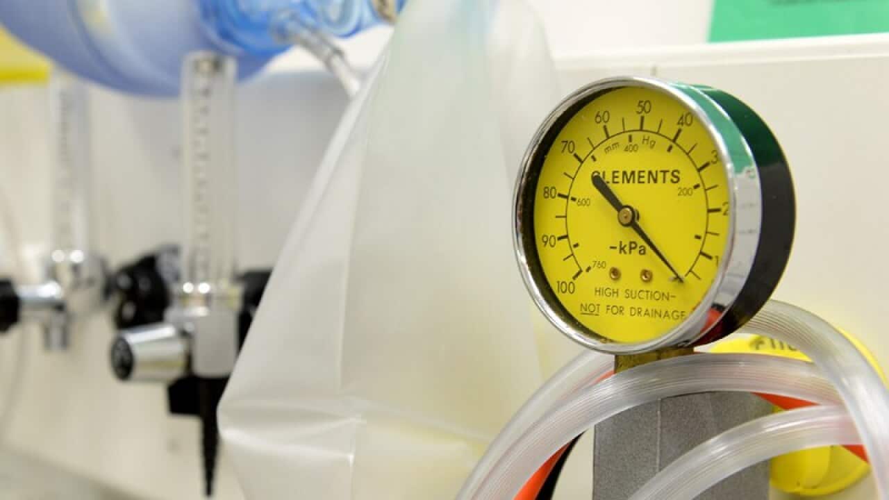 Oxygen equipment at Liverpool Hospital, Sydney