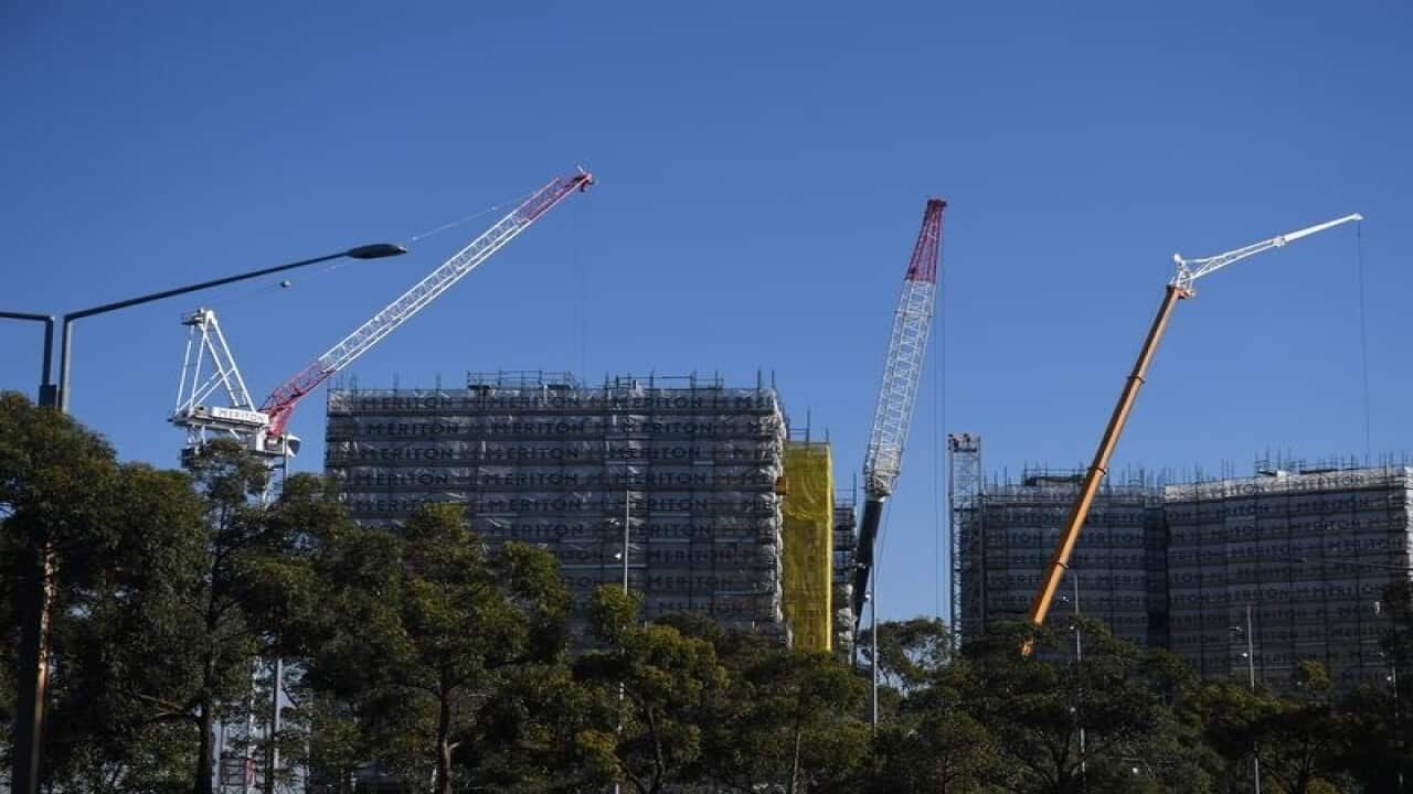New apartment's are seen under construction in Sydney