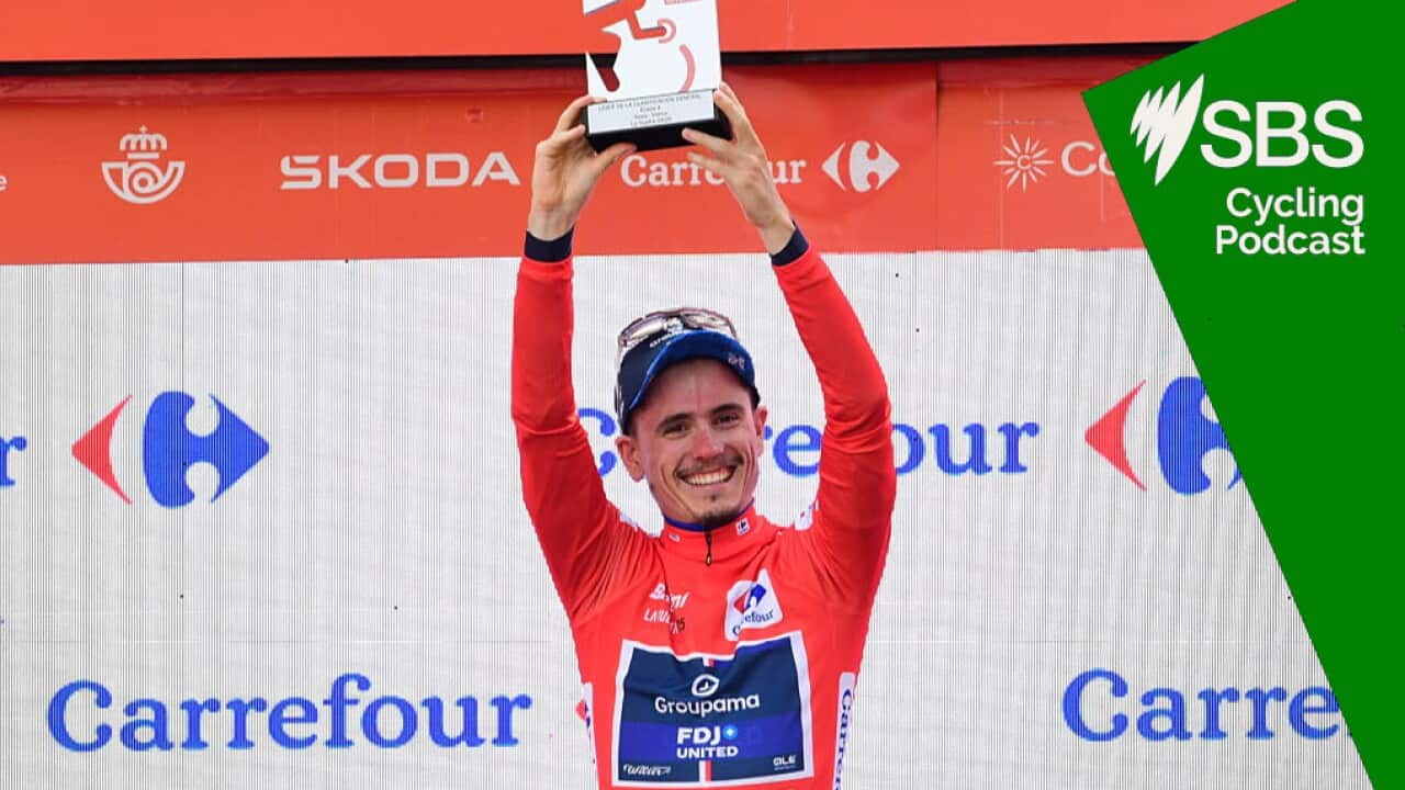 David Gaudu of the Groupama FDJ team participates in stage 4 between Susa and Voiron of the La Vuelta cycling race in Voiron, France, on August 26, 2025. (Photo by Romain Doucelin/NurPhoto via Getty Images)