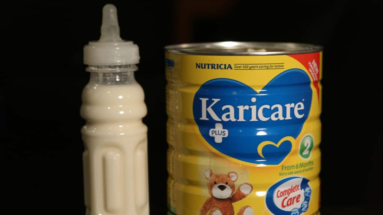 A tin of baby formula