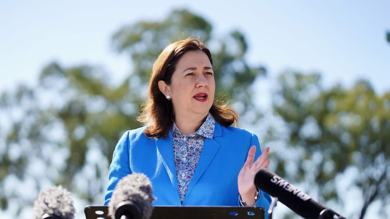 Queensland Premier Annastacia Palaszczuk is seen during a press conference
