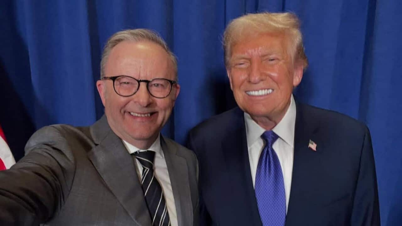 Two smiling men wearing suits
