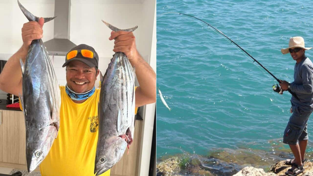 For Western Australian dads Gilbert Contreras and Arlan Hermosa, fishing is less about the catch and more about the peace of mind and quality time spent with family.