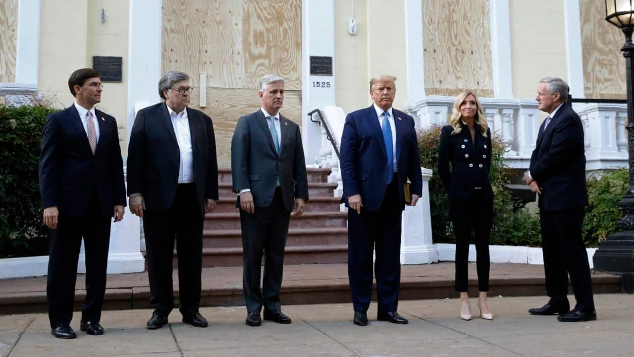 Donald trump during demonstrations