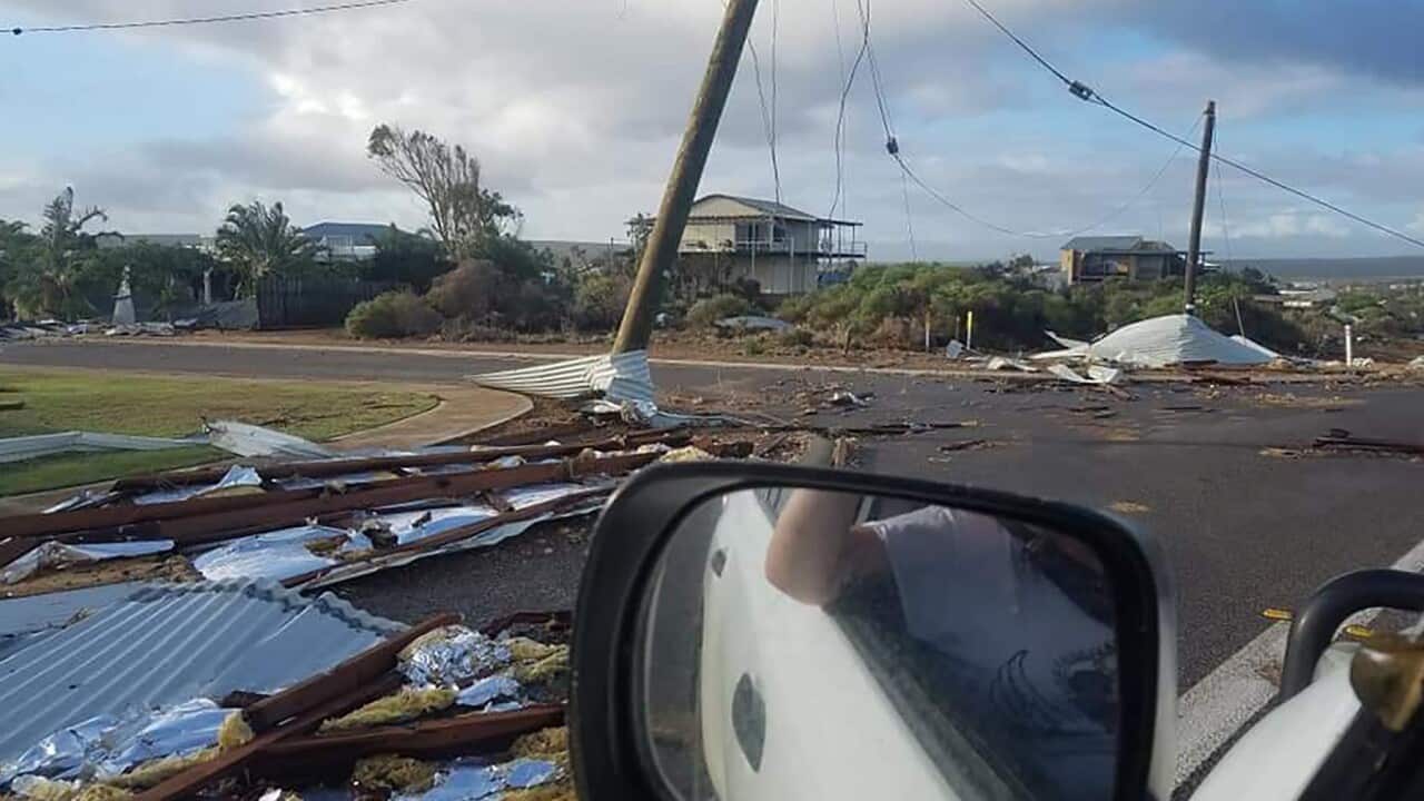 Damage done by Cyclone Seroja in the WA town of Kalbarri