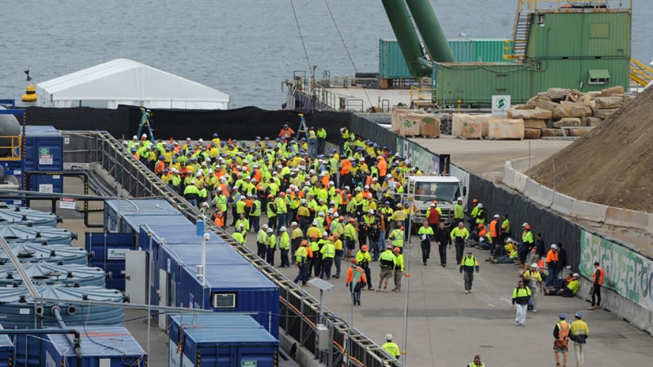 workers at Sydney's Barangaroo
