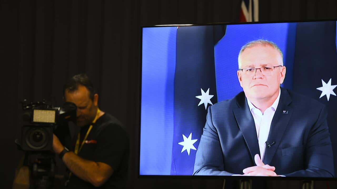 Australia’s Prime Minister at a virtual press conference