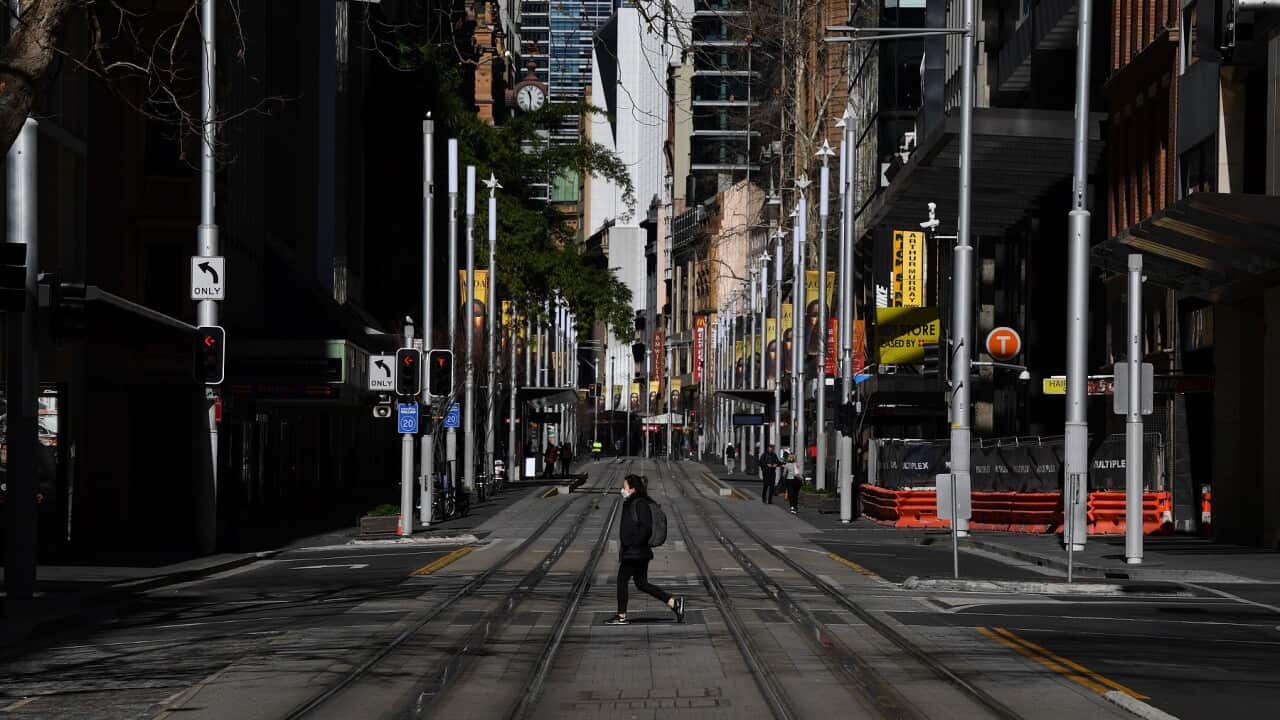 Sydney's CBD is very quiet due to the COVID restrictions