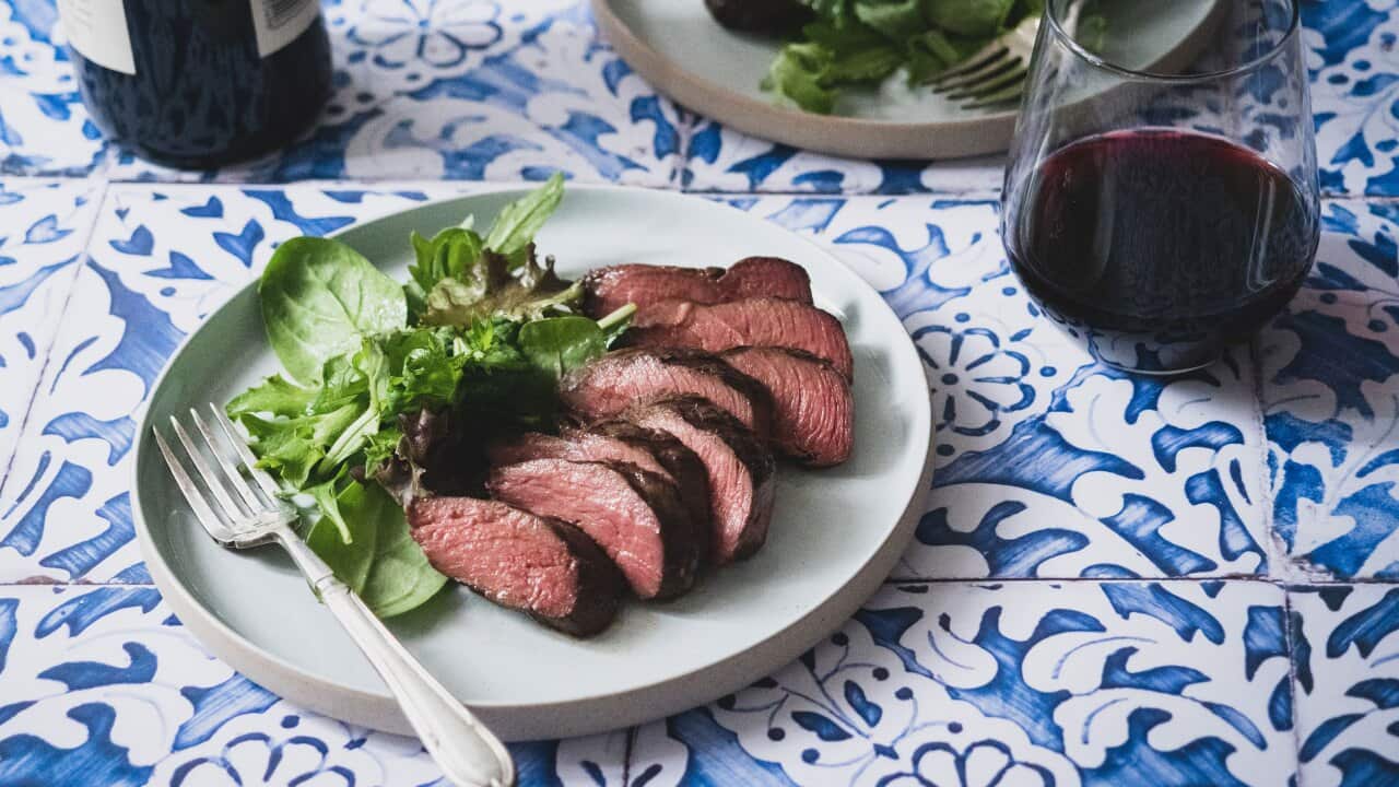 BBQ kangaroo steaks-image