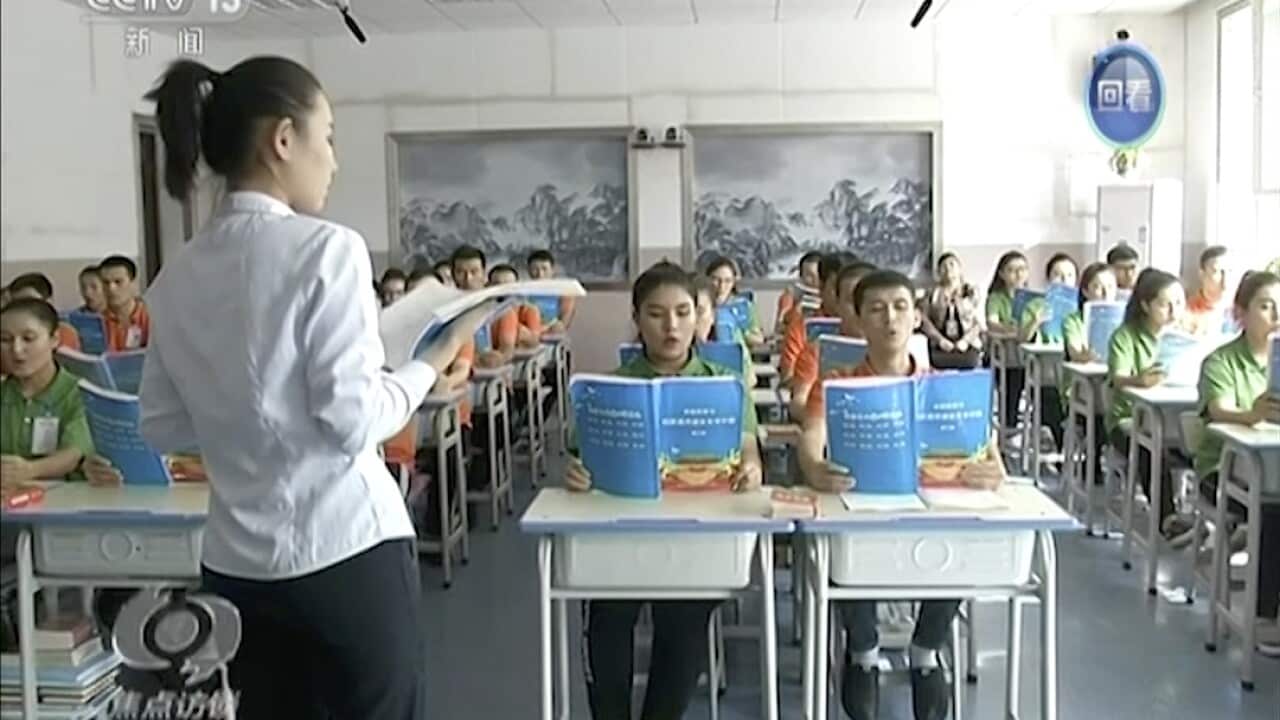 China let cameras in earlier this month to show off the education camps. 