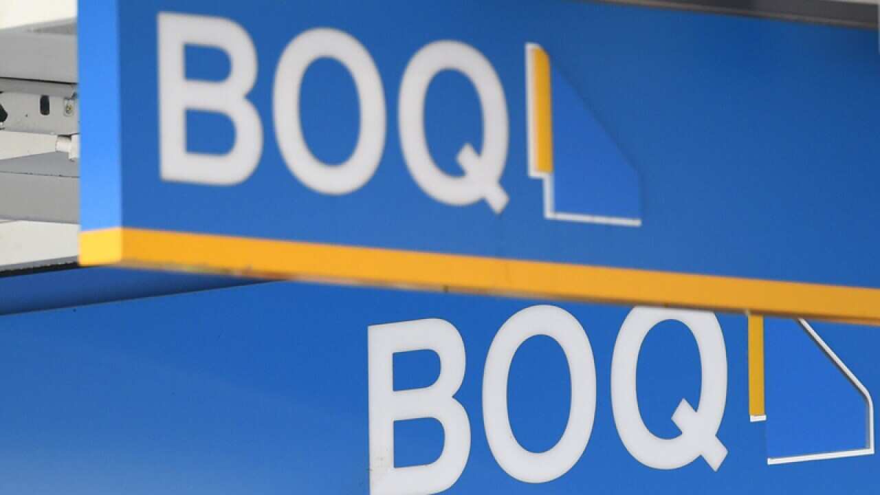 A Bank of Queensland (BOQ) sign pictured in Brisbane