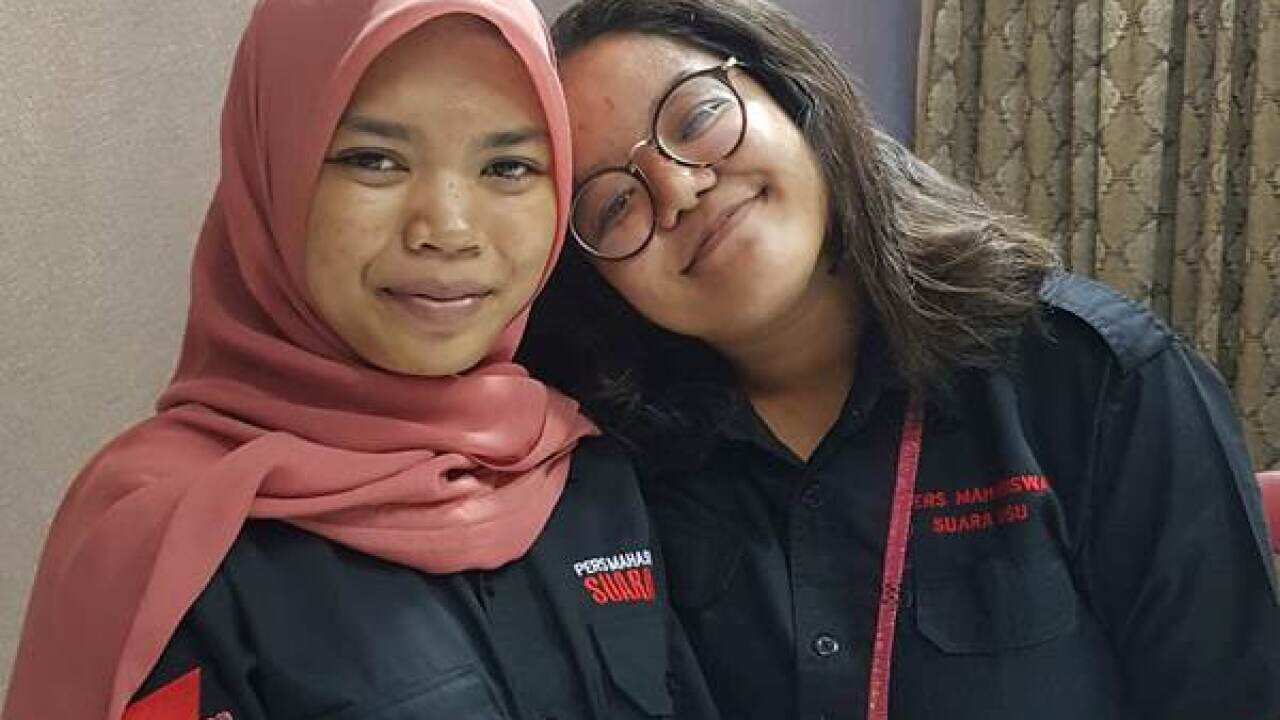 Widiya Hastuti and Yael Stefany Sinaga.