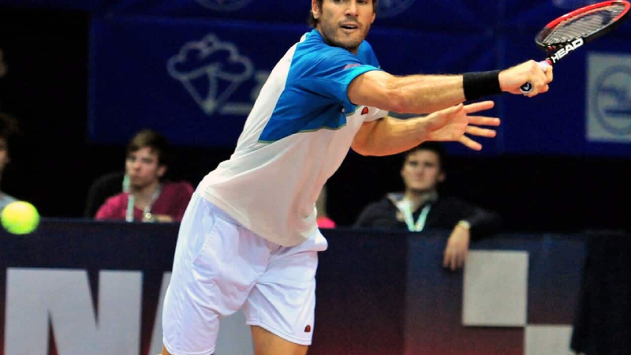 Tommy Haas during the PBZ Zagreb Indoors